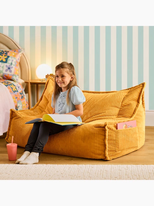 Pouf divano per bambini a 2 posti in velluto a coste - icon - Kiabi