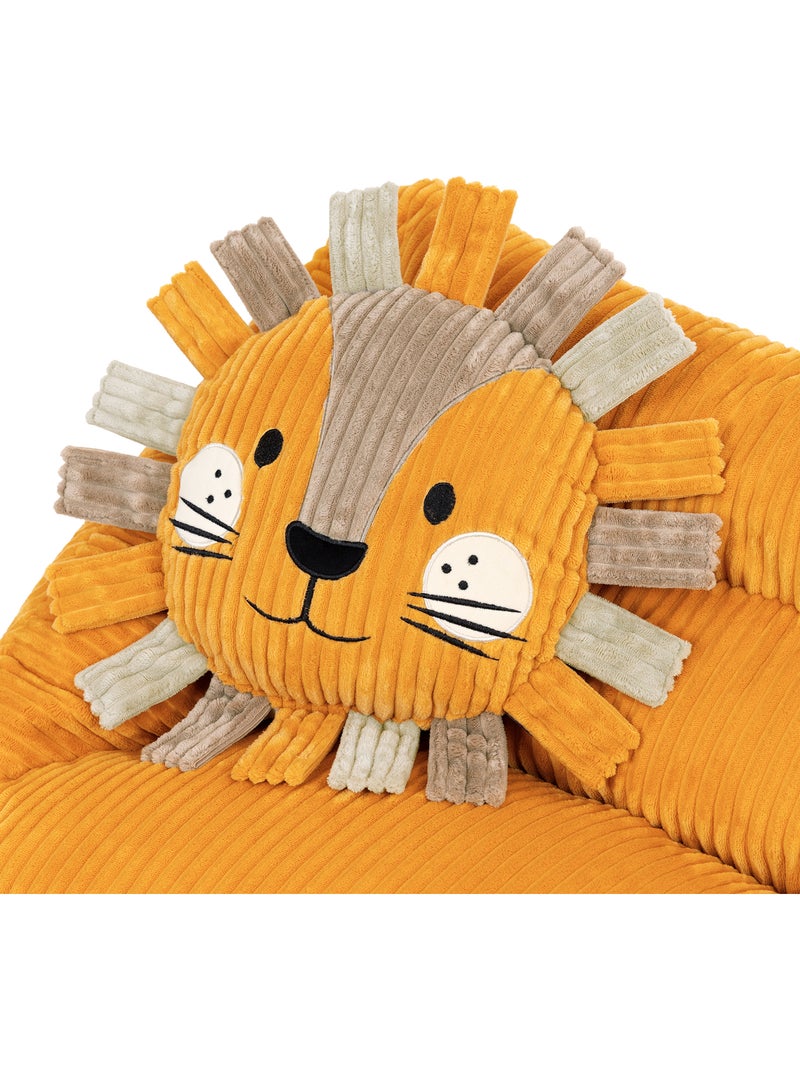 Pouf divano per bambini con cuscino a forma di animale coordinato in velluto a coste - icon Lino - Kiabi