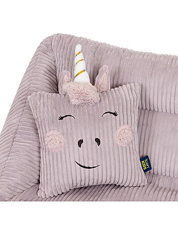 Pouf divano per bambini con cuscino a forma di animale coordinato in velluto a coste - icon