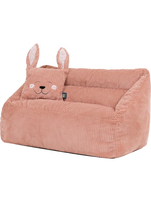 Pouf divano per bambini con cuscino a forma di animale coordinato in velluto a coste - icon - Kiabi