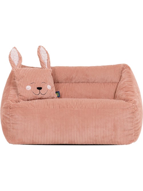 Pouf divano per bambini con cuscino a forma di animale coordinato in velluto a coste - icon - Kiabi