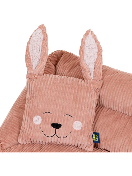 Pouf divano per bambini con cuscino a forma di animale coordinato in velluto a coste - icon - Kiabi