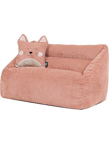 Pouf divano per bambini con cuscino a forma di animale coordinato in velluto a coste - icon