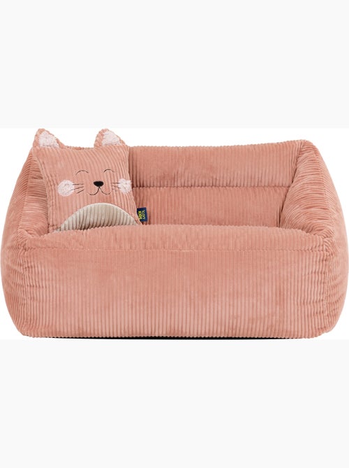 Pouf divano per bambini con cuscino a forma di animale coordinato in velluto a coste - icon - Kiabi