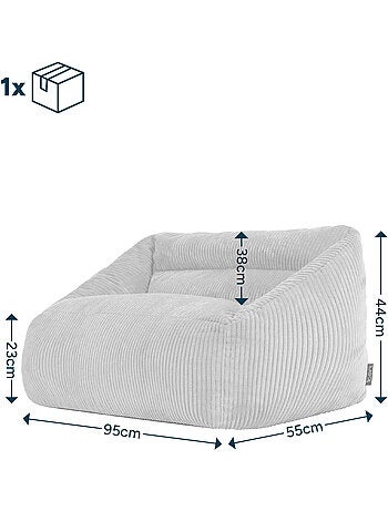 Pouf divano per bambini in velluto a coste - icon