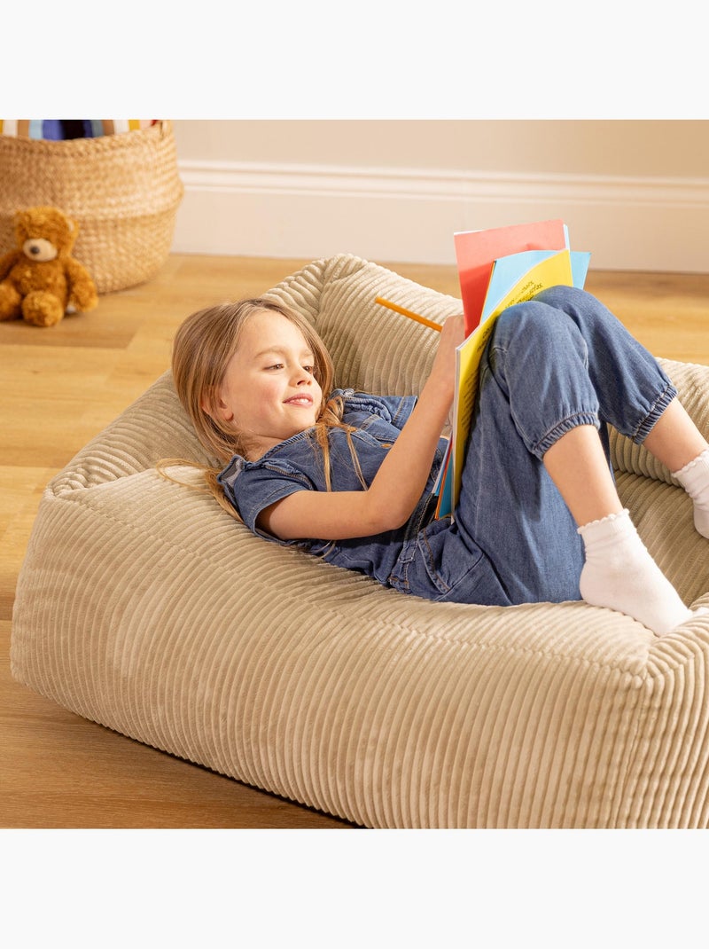 Pouf divano per bambini in velluto a coste - icon Beige - Kiabi