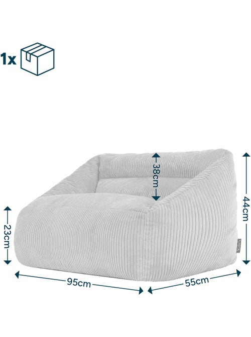 Pouf divano per bambini in velluto a coste - icon - Kiabi