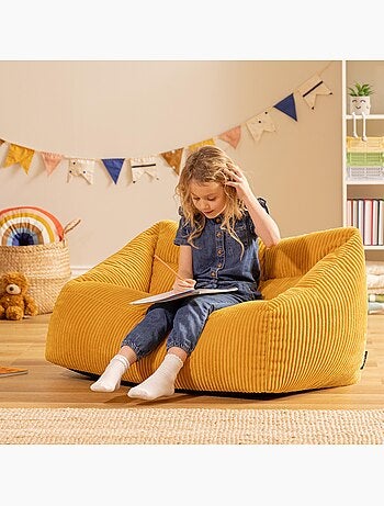 Pouf divano per bambini in velluto a coste - icon