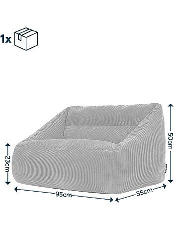 Pouf divano per bambini in velluto a coste - icon