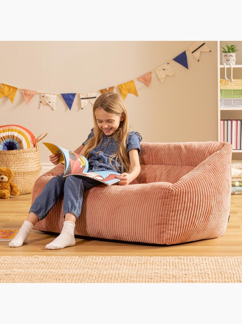 Pouf divano per bambini in velluto a coste - icon Rosa chiaro - Kiabi