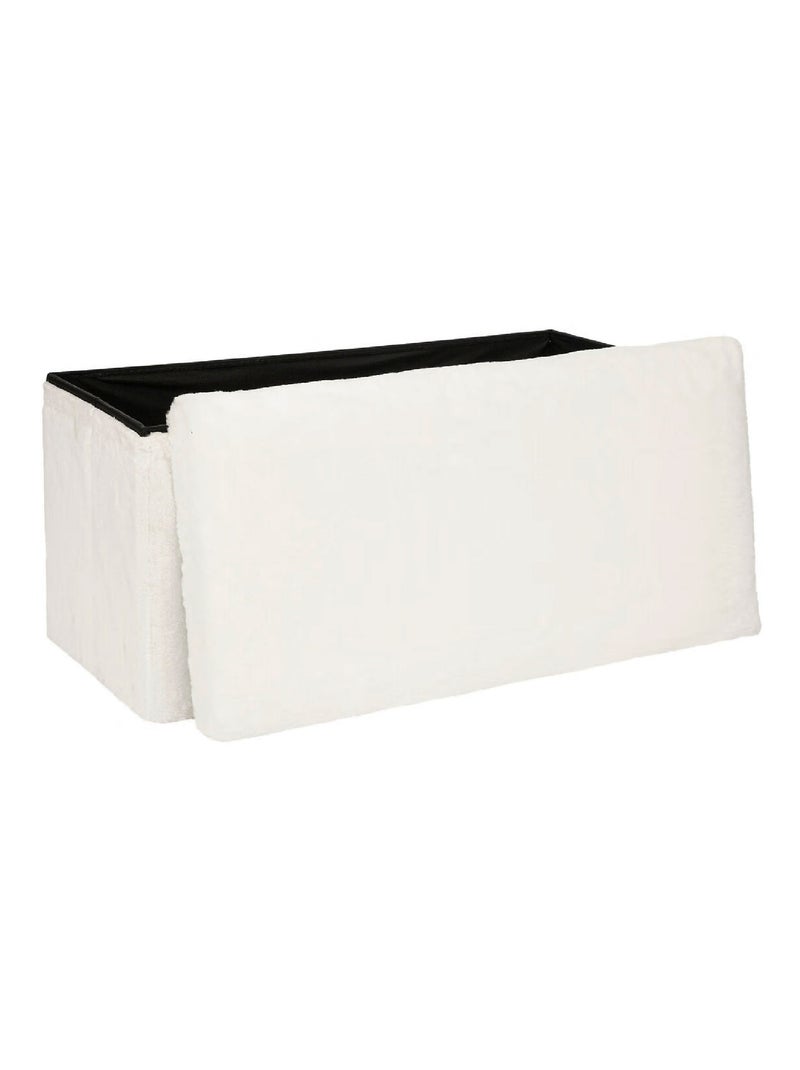 Pouf doppio pieghevole in pelliccia Bianco - Kiabi