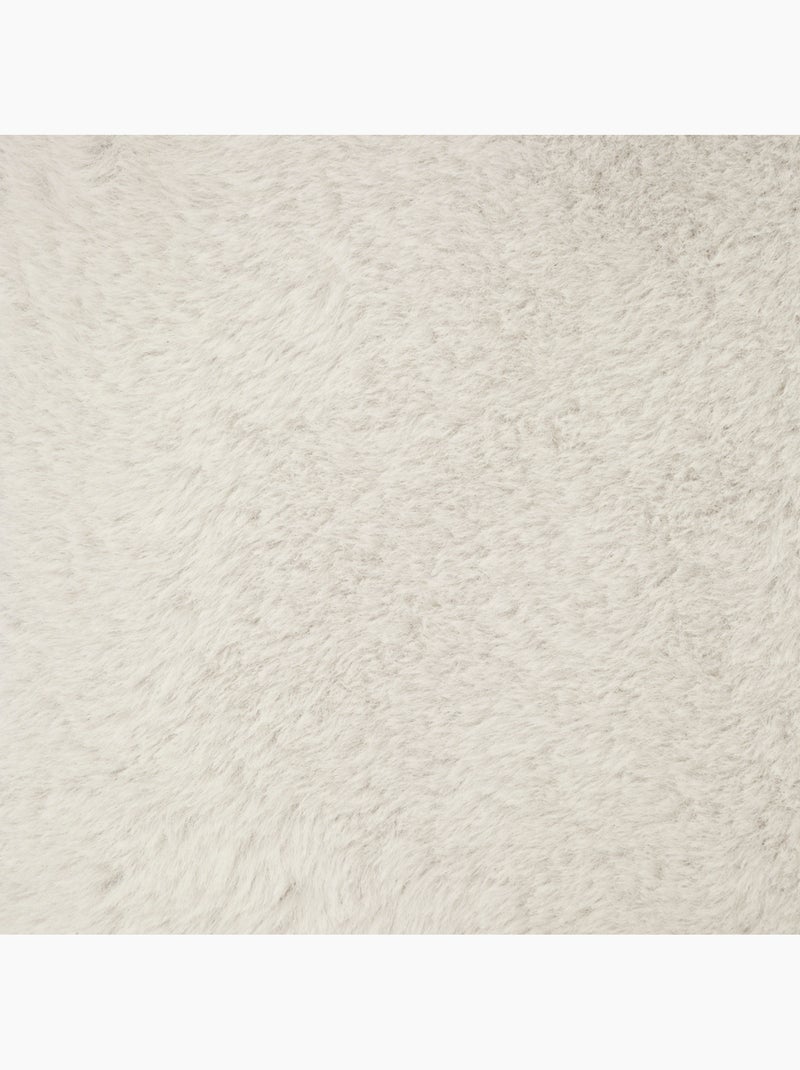 Pouf doppio pieghevole in pelliccia Bianco - Kiabi