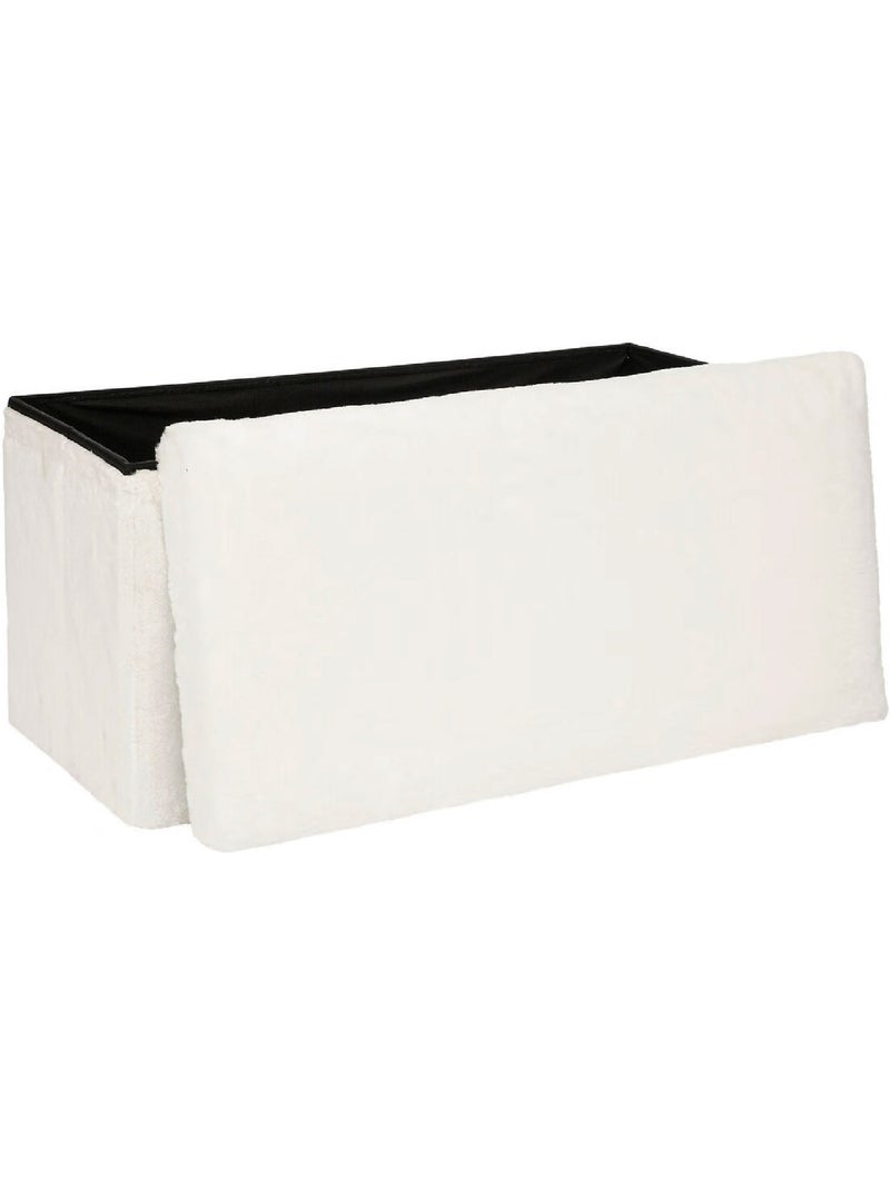 Pouf doppio pieghevole in pelliccia Bianco - Kiabi