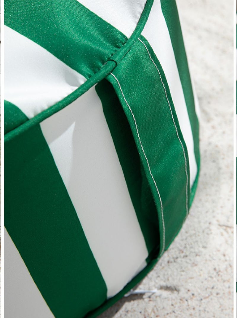 Pouf gonfiabile a righe VERDE - Kiabi