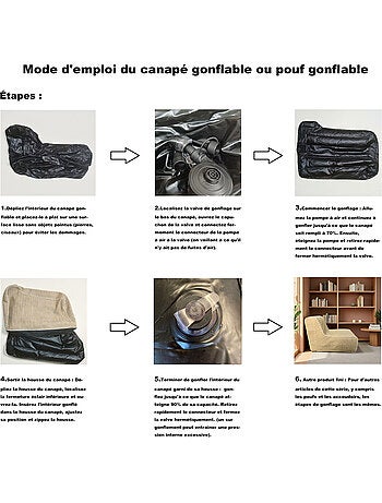 Pouf gonfiabile quadrato per esterni FORMENTERA
