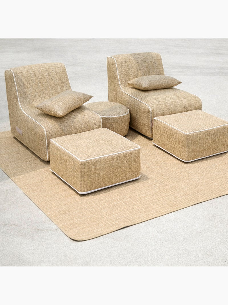 Pouf gonfiabile quadrato per esterni FORMENTERA Beige - Kiabi