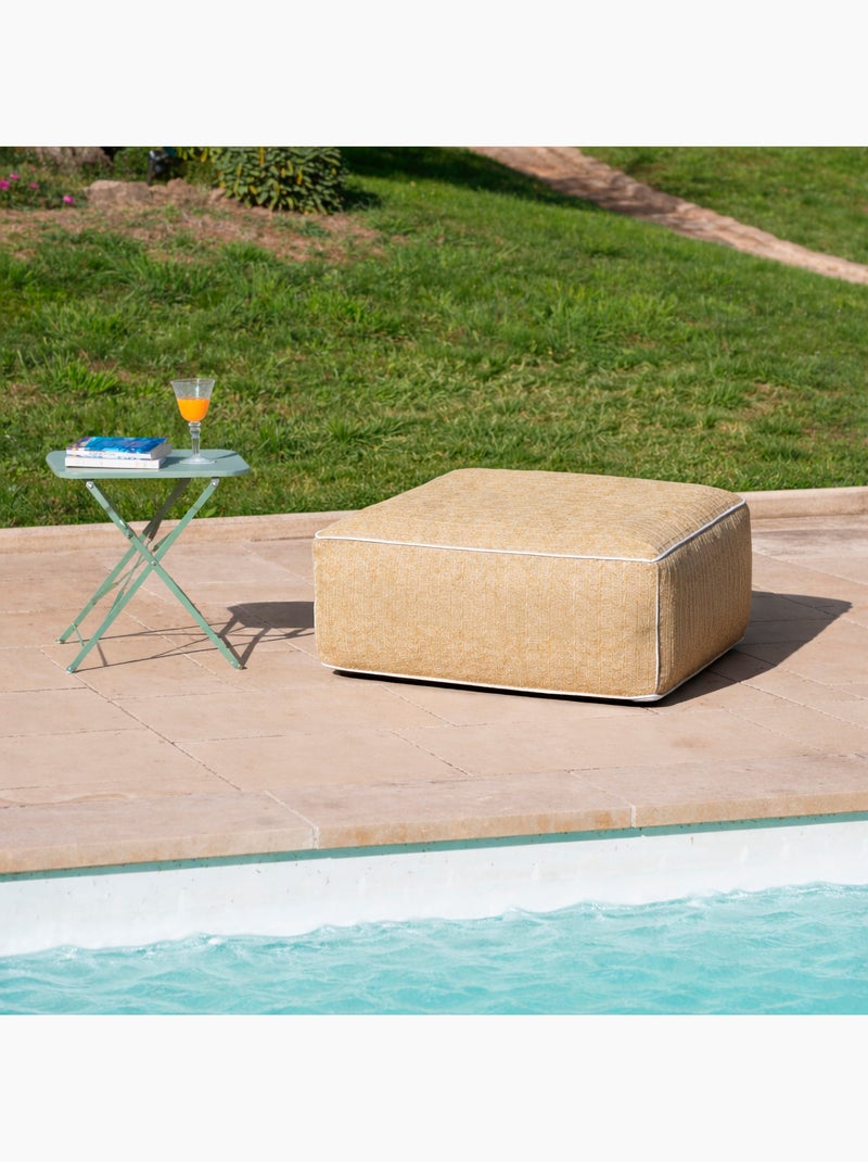 Pouf gonfiabile quadrato per esterni FORMENTERA Beige - Kiabi