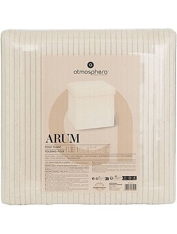 Pouf pieghevole arum verde cachi 38x38cm