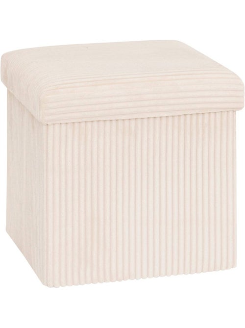 Pouf pieghevole arum avorio 38x38cm - Kiabi