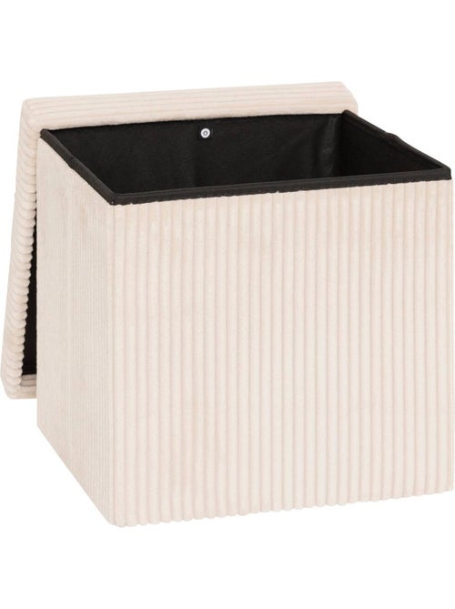 Pouf pieghevole arum avorio 38x38cm - Kiabi