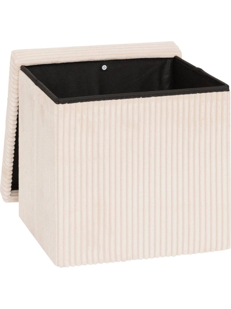Pouf pieghevole arum avorio 38x38cm Avorio - Kiabi