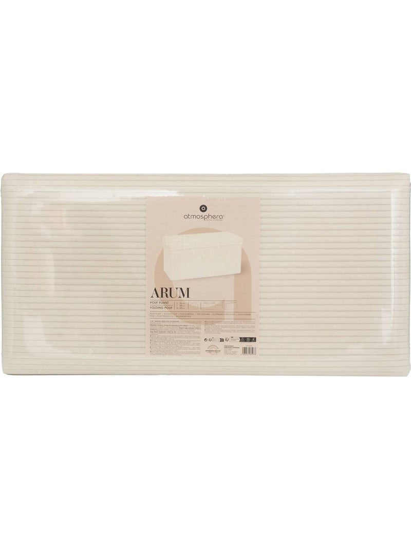 Pouf pieghevole arum avorio 76x38cm Avorio - Kiabi