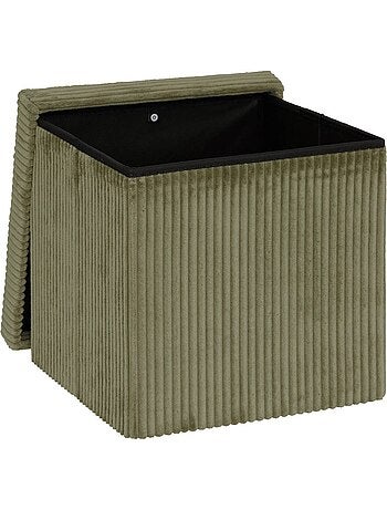 Pouf pieghevole arum verde cachi 38x38cm