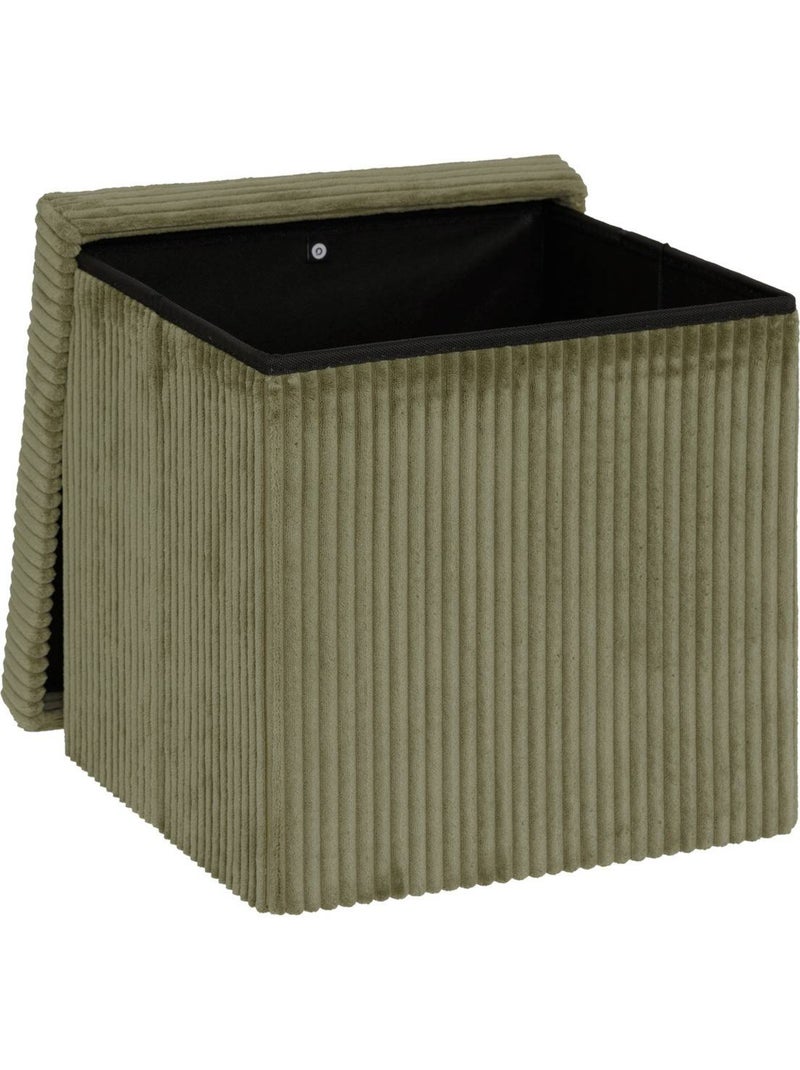 Pouf pieghevole arum verde cachi 38x38cm Cachi - Kiabi