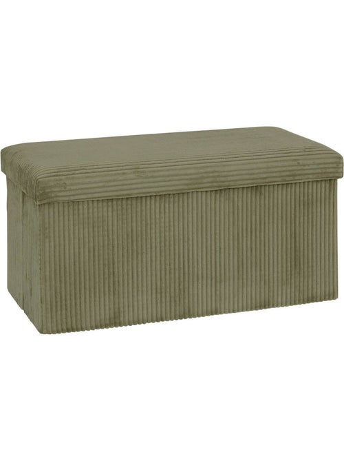 Pouf pieghevole arum verde cachi 76x38cm - Kiabi