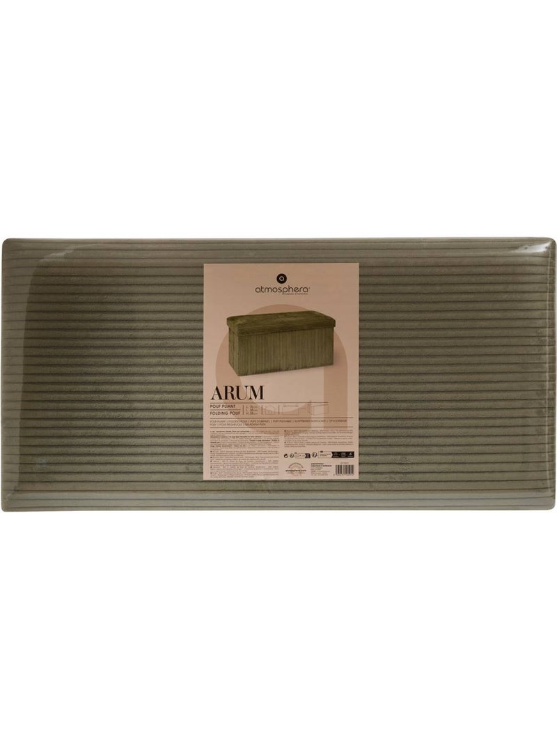 Pouf pieghevole arum verde cachi 76x38cm Cachi - Kiabi