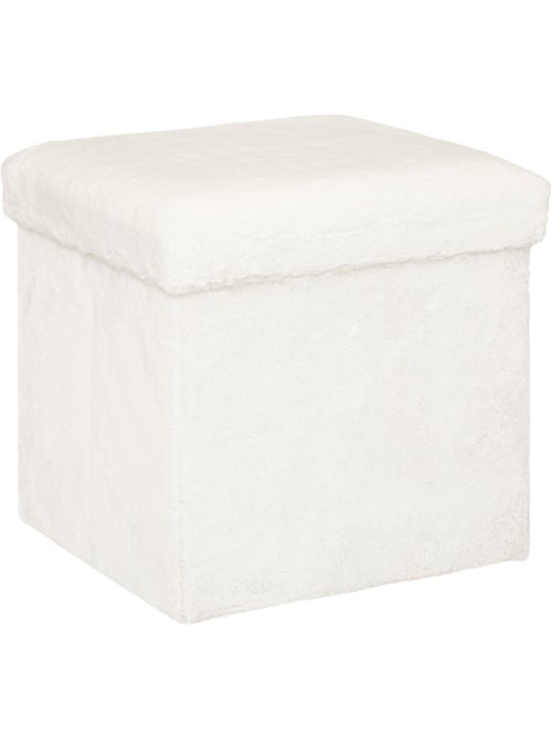 Pouf pieghevole ezzio in pelliccia bianca - Kiabi Pouf pieghevole ezzio in pelliccia bianca - Kiabi