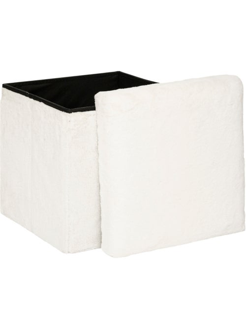 Pouf pieghevole ezzio in pelliccia bianca - Kiabi Pouf pieghevole ezzio in pelliccia bianca - Kiabi