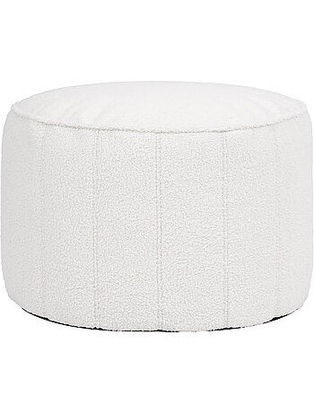 Pouf poggiapiedi rotondo milano in tessuto bouclé - icon
