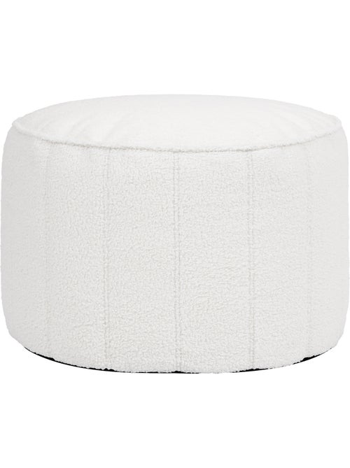 Pouf poggiapiedi rotondo milano in tessuto bouclé - icon - Kiabi
