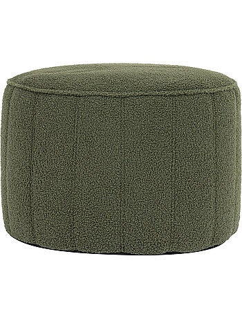 Pouf poggiapiedi rotondo milano in tessuto bouclé - icon
