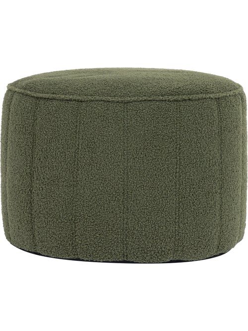 Pouf poggiapiedi rotondo milano in tessuto bouclé - icon - Kiabi