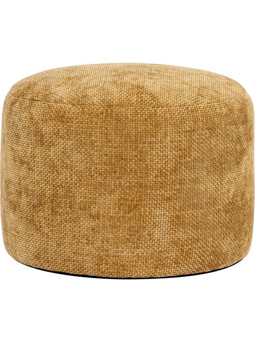 Pouf poggiapiedi rotondo milano in tessuto chenille testurizzata - icon - Kiabi