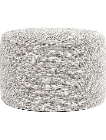 Pouf poggiapiedi rotondo milano in tessuto intrecciato - icon