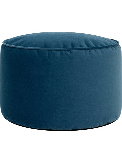 Pouf poggiapiedi rotondo milano in velluto opaco - icon - Kiabi