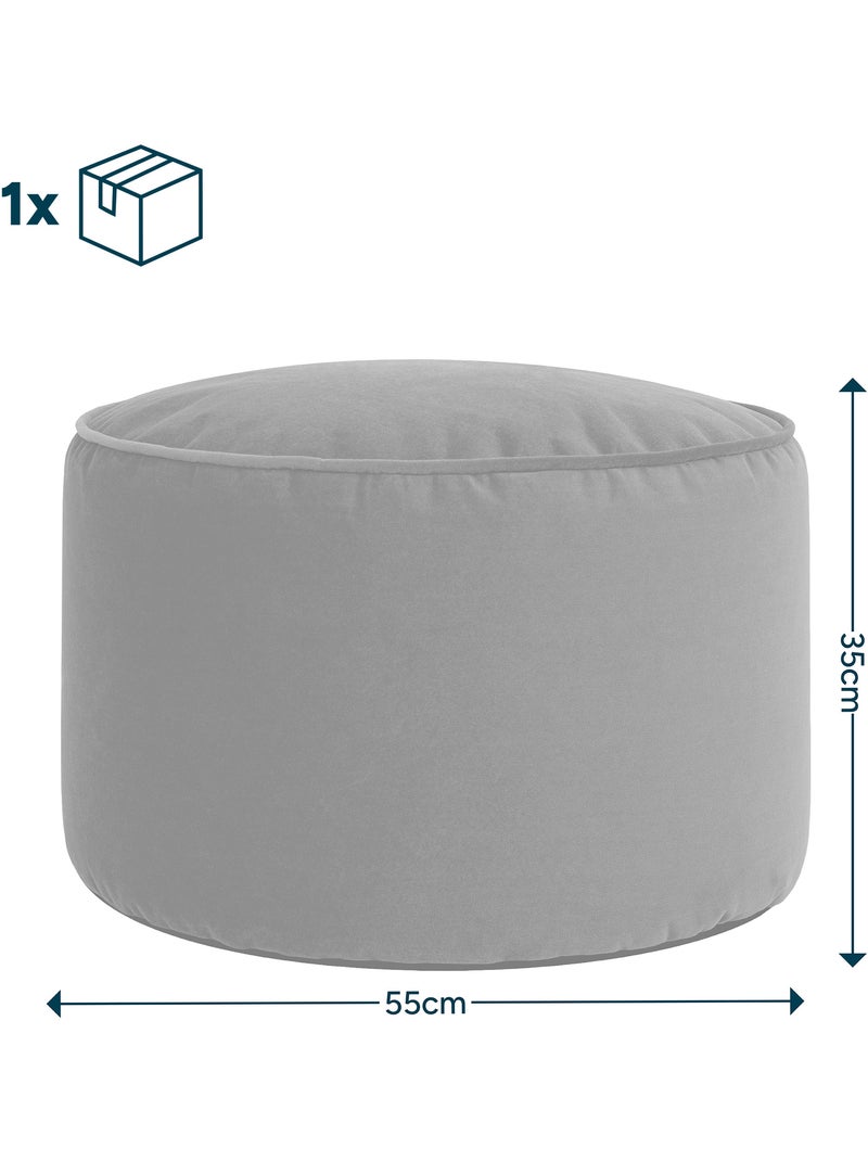 Pouf poggiapiedi rotondo milano in velluto opaco - icon Blu marino - Kiabi