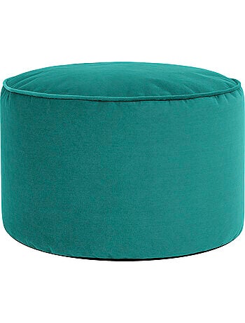 Pouf poggiapiedi rotondo milano in velluto opaco - icon