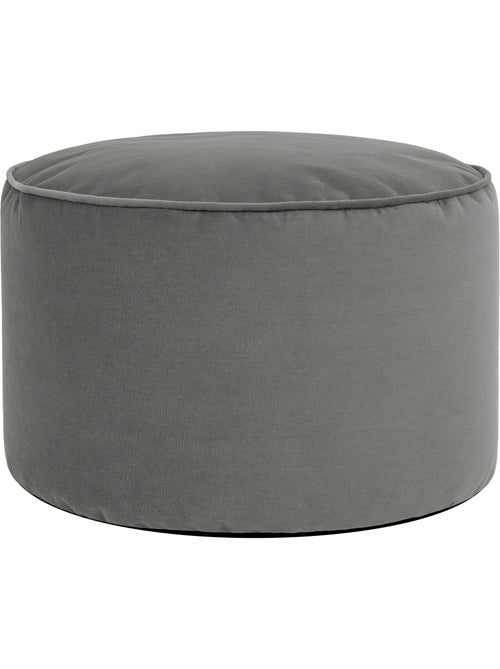 Pouf poggiapiedi rotondo milano in velluto opaco - icon - Kiabi