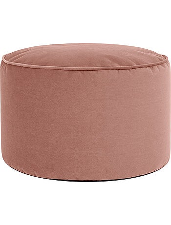 Pouf poggiapiedi rotondo milano in velluto opaco - icon