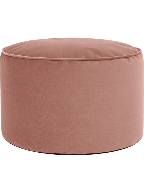 Pouf poggiapiedi rotondo milano in velluto opaco - icon - Kiabi