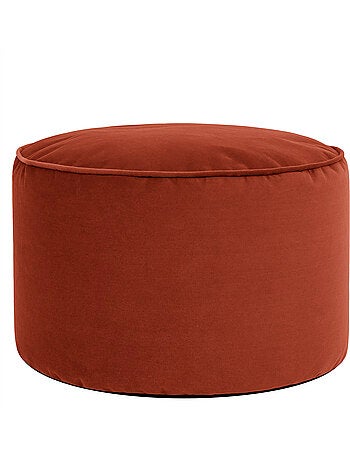 Pouf poggiapiedi rotondo milano in velluto opaco - icon