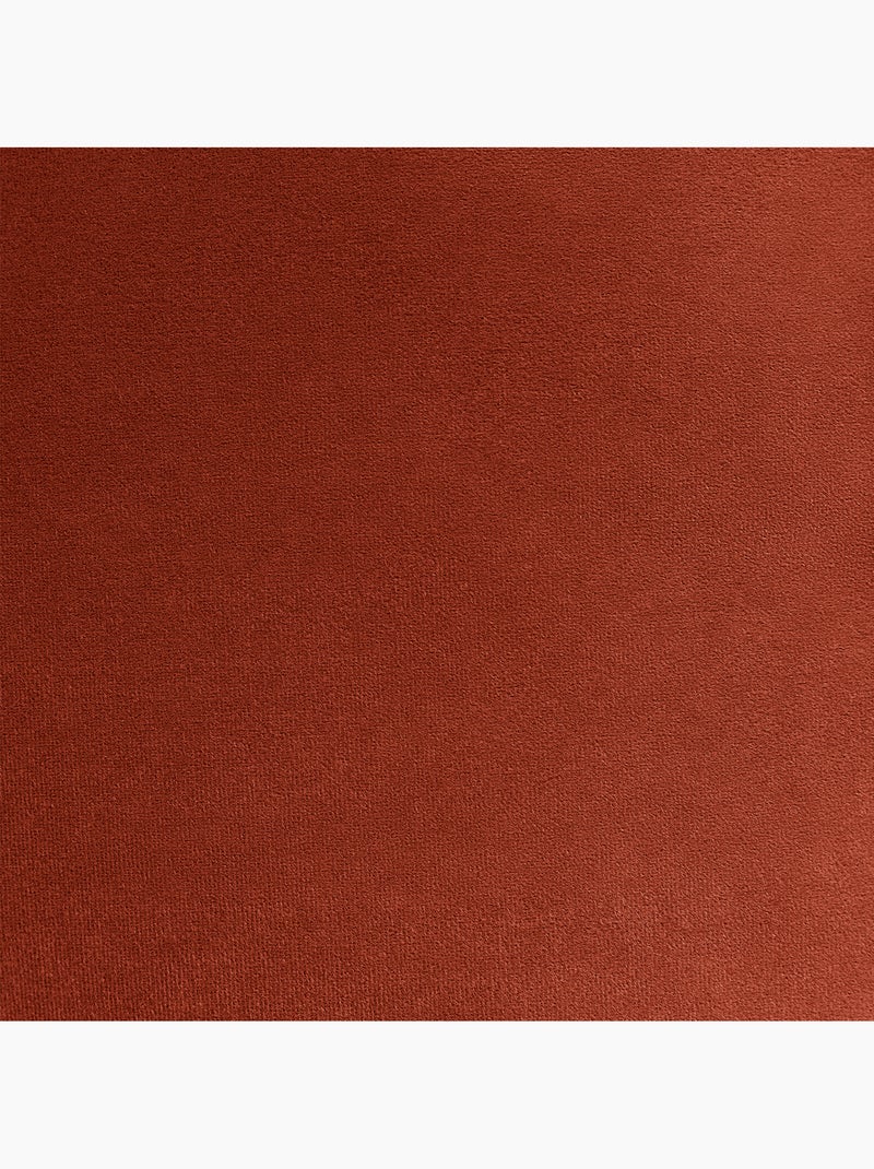 Pouf poggiapiedi rotondo milano in velluto opaco - icon Terracotta - Kiabi