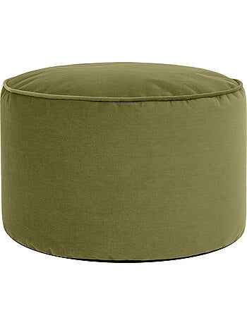Pouf poggiapiedi rotondo milano in velluto opaco - icon