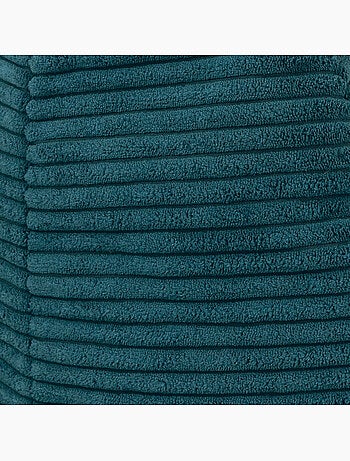 Pouf poltrona classico kingston con poggiapiedi quadrato amara in velluto a coste - icon