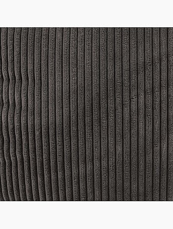 Pouf poltrona classico kingston con poggiapiedi quadrato amara in velluto a coste - icon