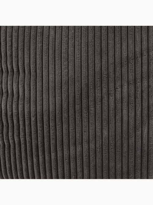 Pouf poltrona classico kingston con poggiapiedi quadrato amara in velluto a coste - icon - Kiabi